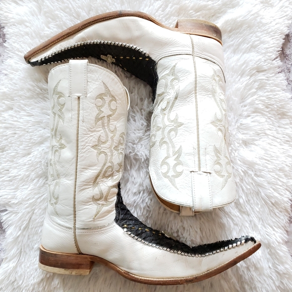 Vintage Mexican Western Boots 3x toe - Picture 6 of 15